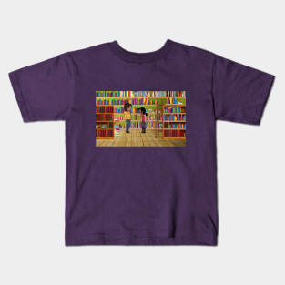 Kids at the library Kids T-Shirt